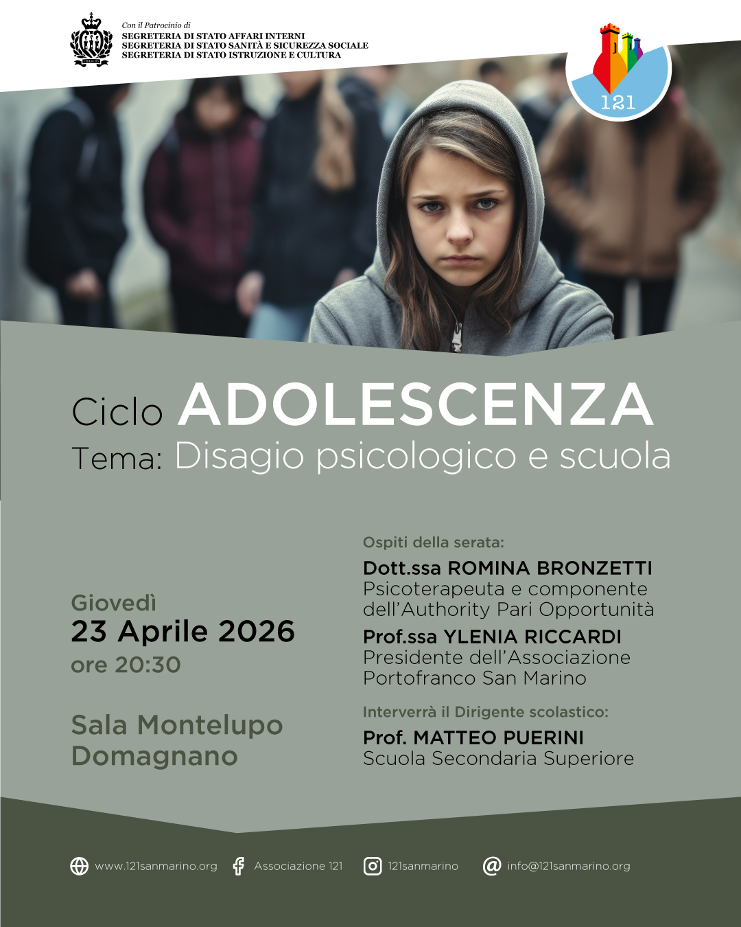 Ciclo adolescenza: Disagio psicologico e scuola